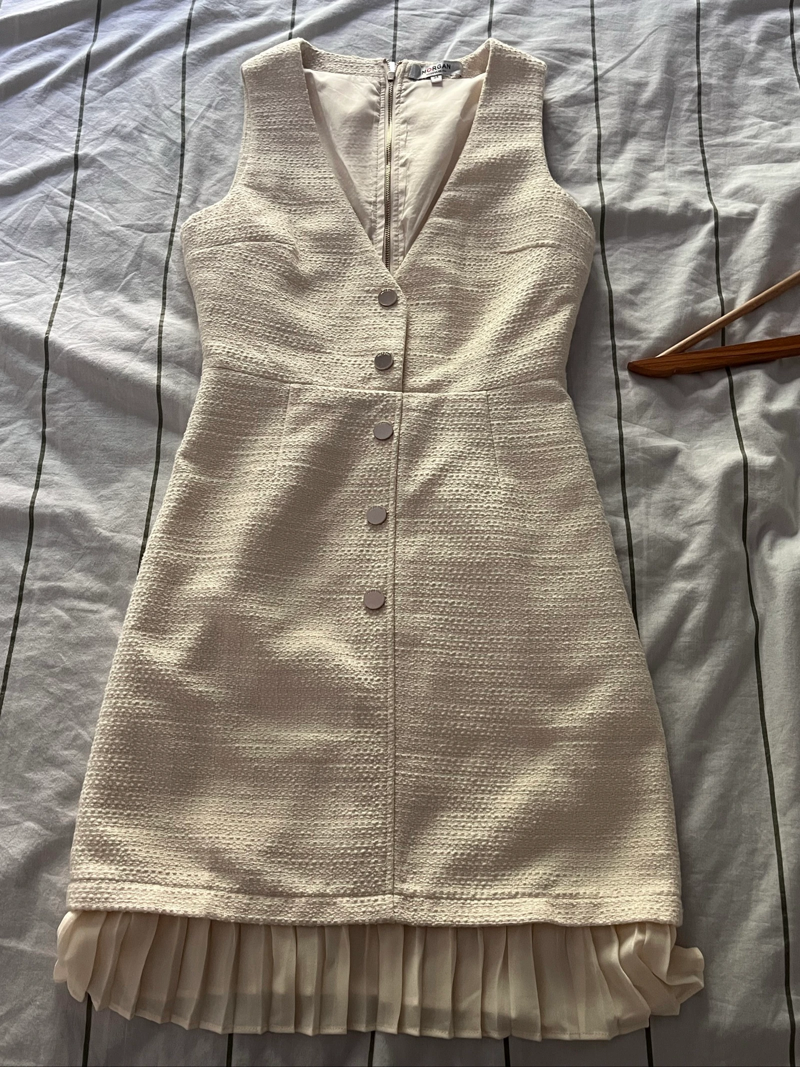Vestido de tweed ivory Morgan TXS – photo 2